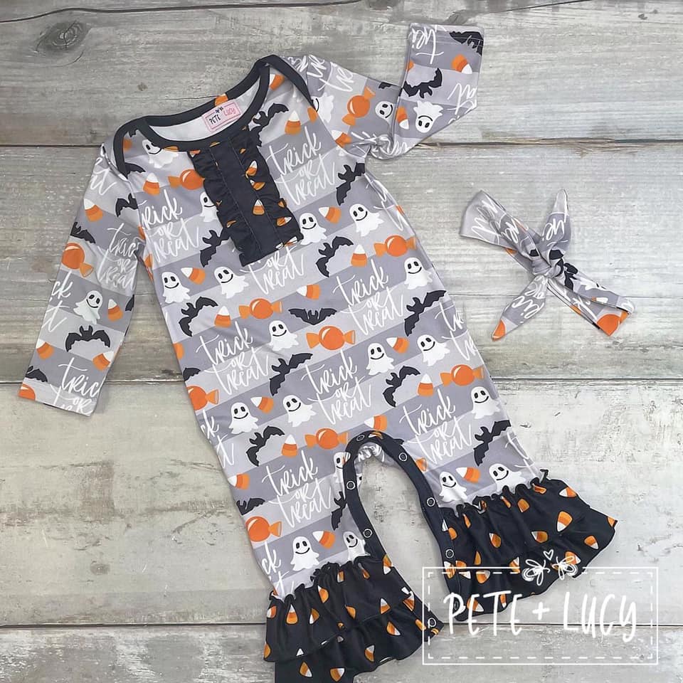 Trick or Treat - Halloween Girl's Romper
