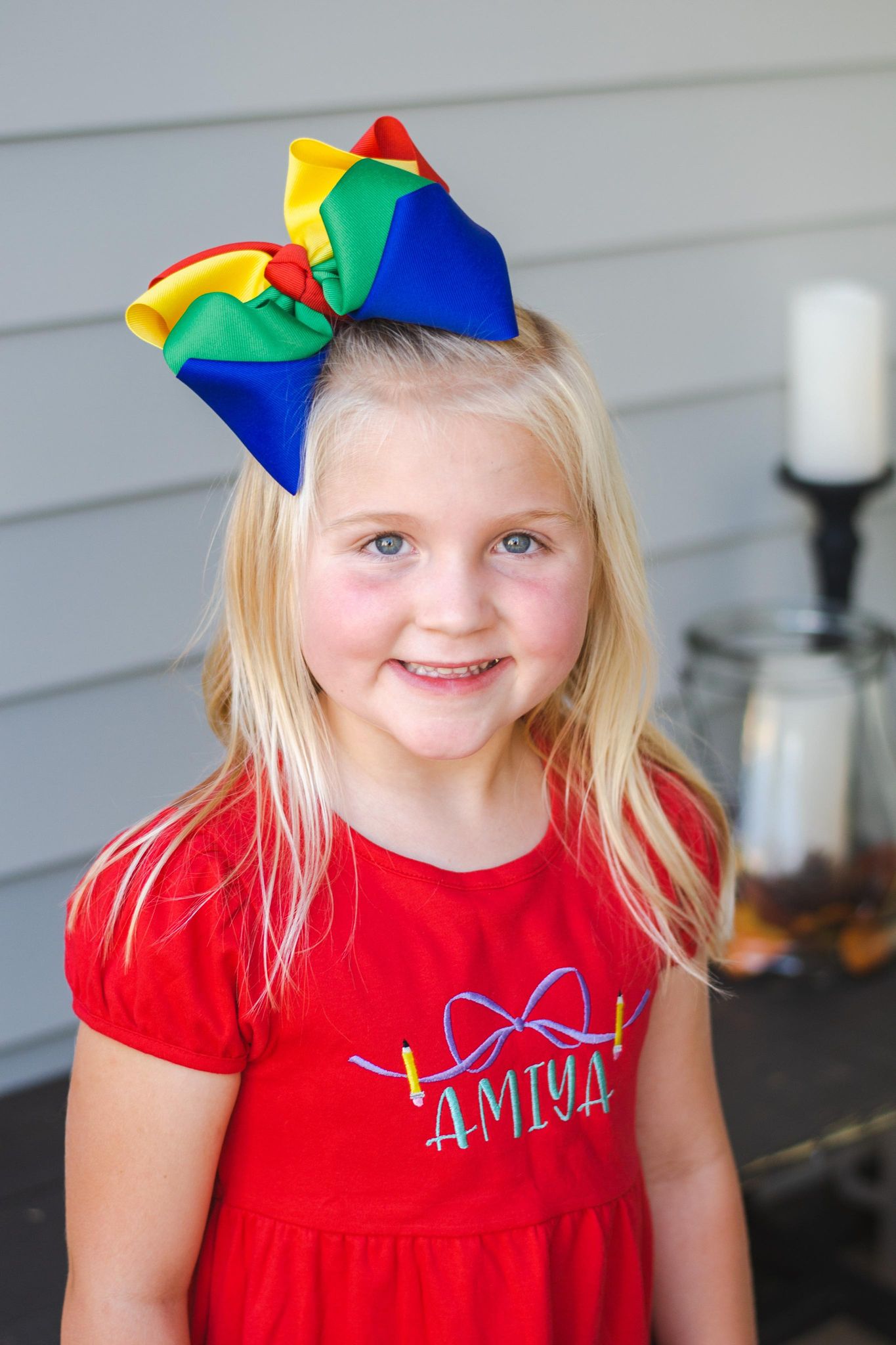 My School Supplies - Applique Dress * with Embroidered Name