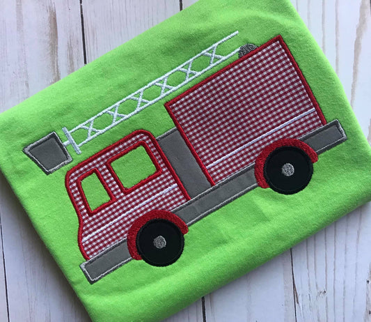 Applique Firetruck Shirt