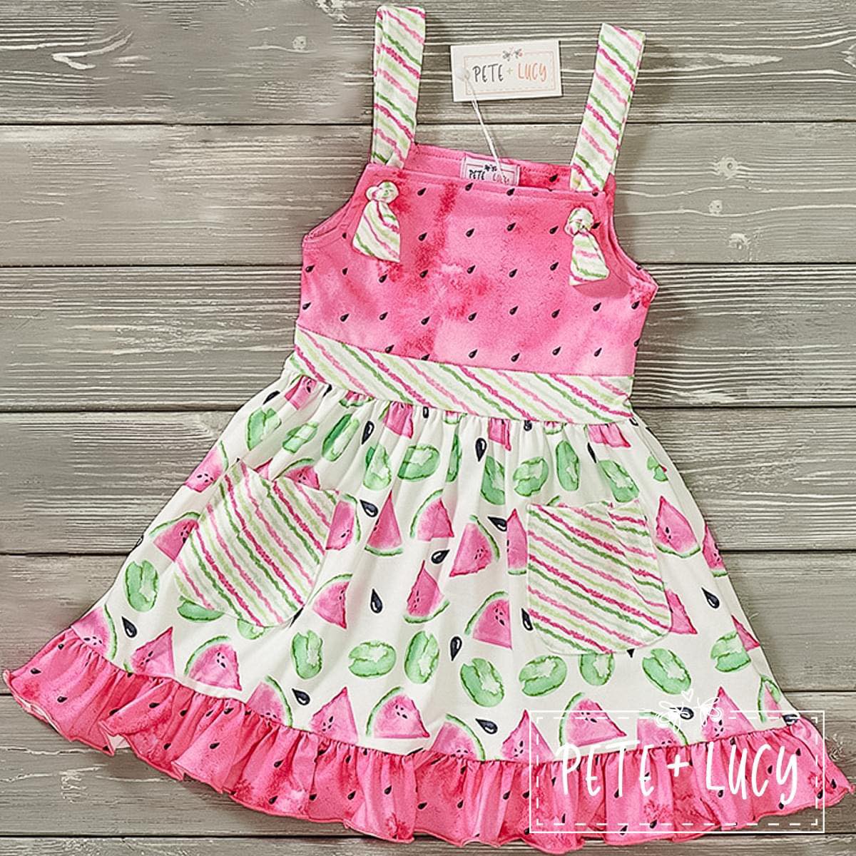 Watercolor Watermelon * Knot Dress