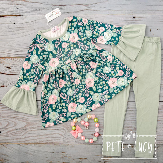 Emerald Floral * 2 pc Set