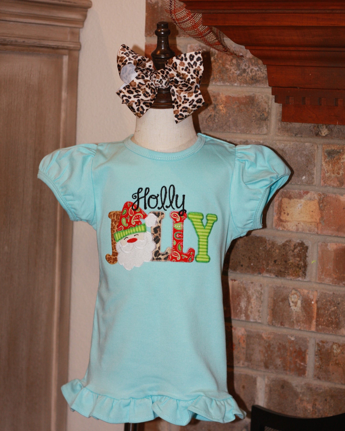 Holly Jolly * Applique Santa Shirt