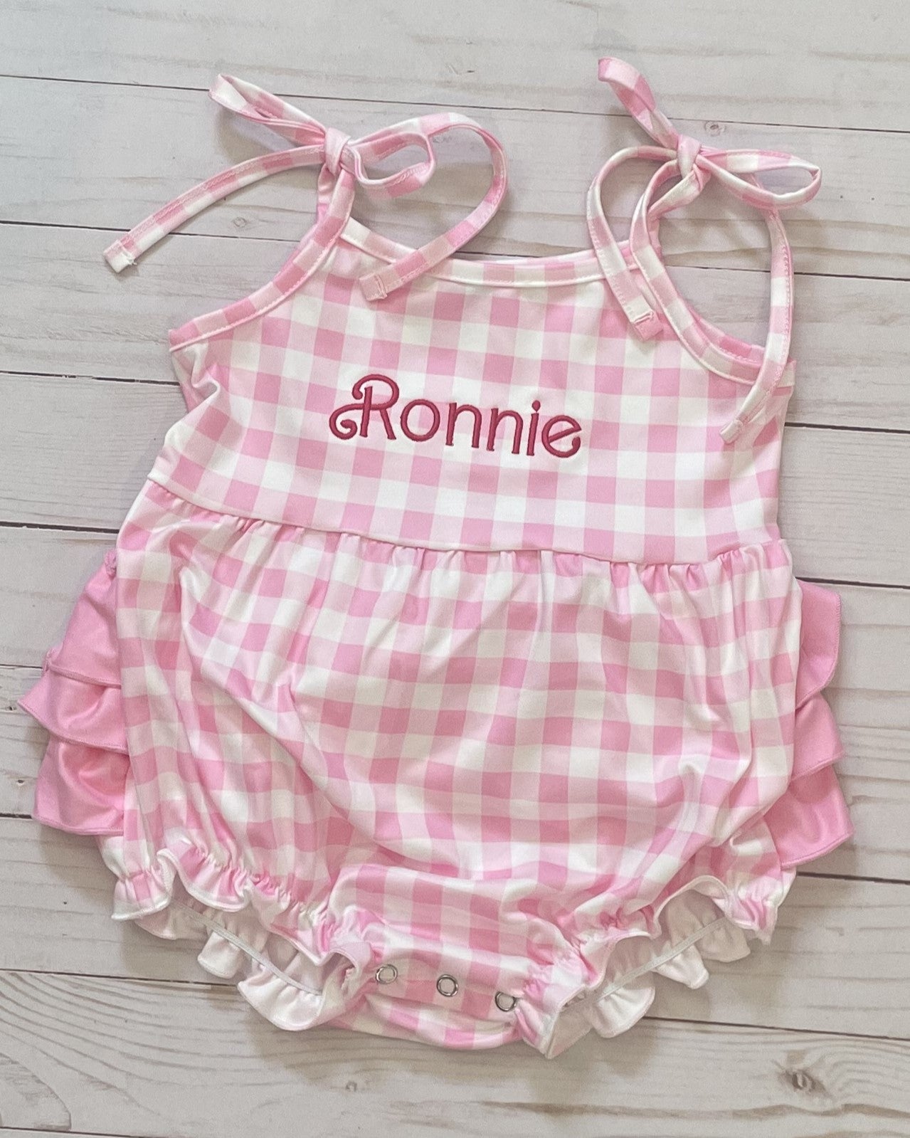 Fashion Girl * Romper with CUSTOM Embroidered Name