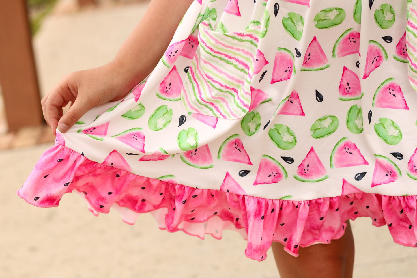 Watercolor Watermelon * Knot Dress