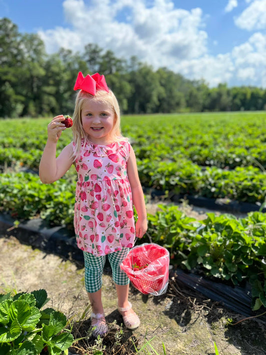 Strawberry Picnic - 2 pc Capri Set