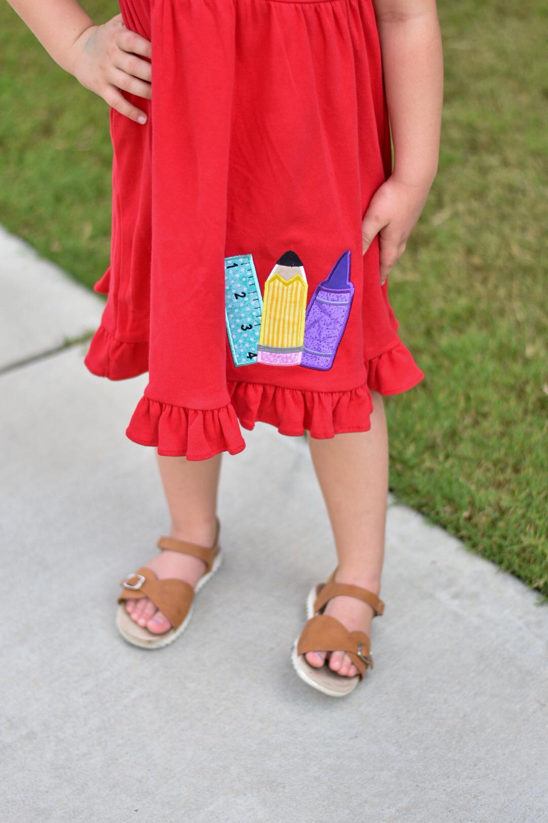 My School Supplies - Applique Dress