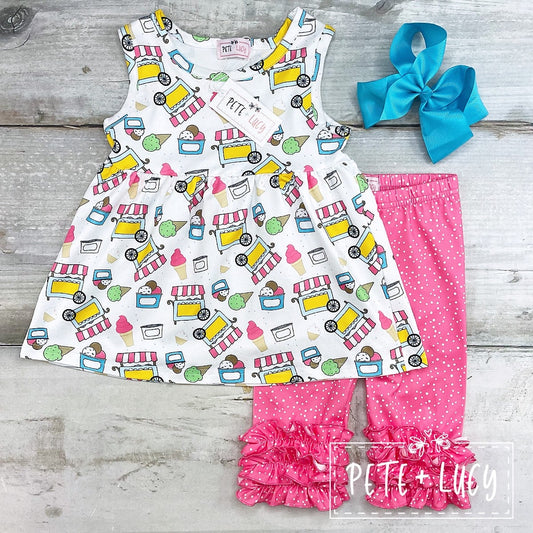 Ice Cream Party - 2 pc Capri Set