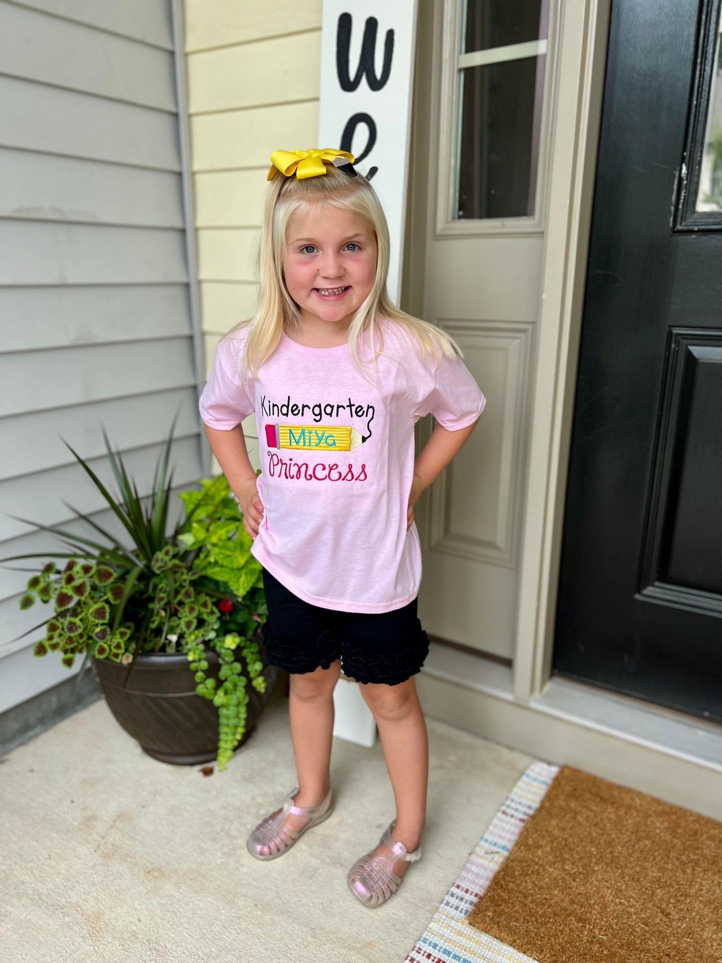 Custom Applique School Princess Shirt with NAME