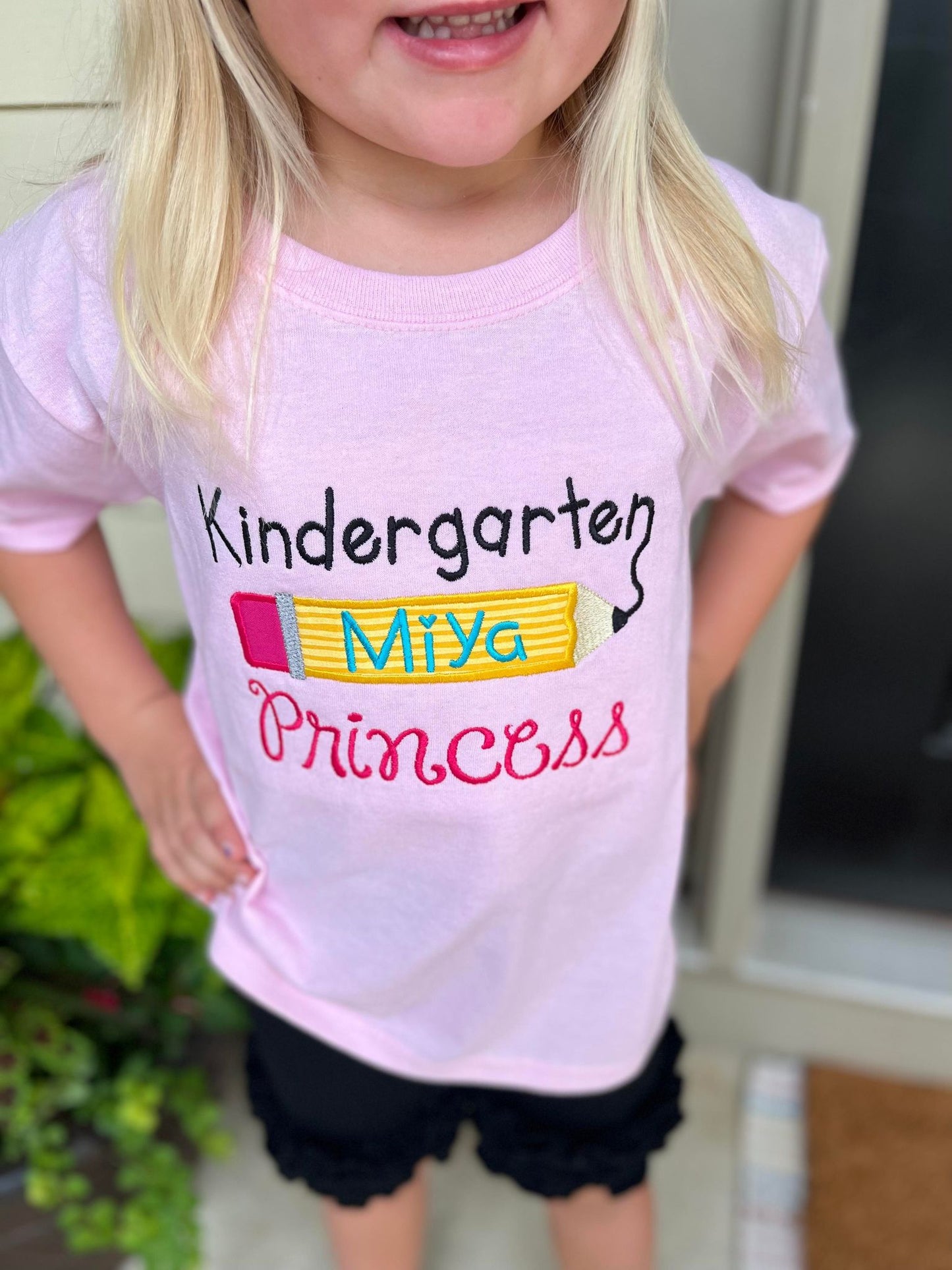 Custom Applique School Princess Shirt with NAME