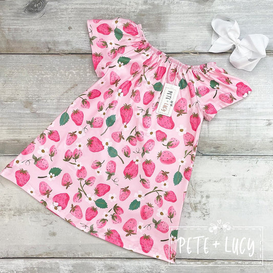 Strawberry Picnic - Peasant Dress