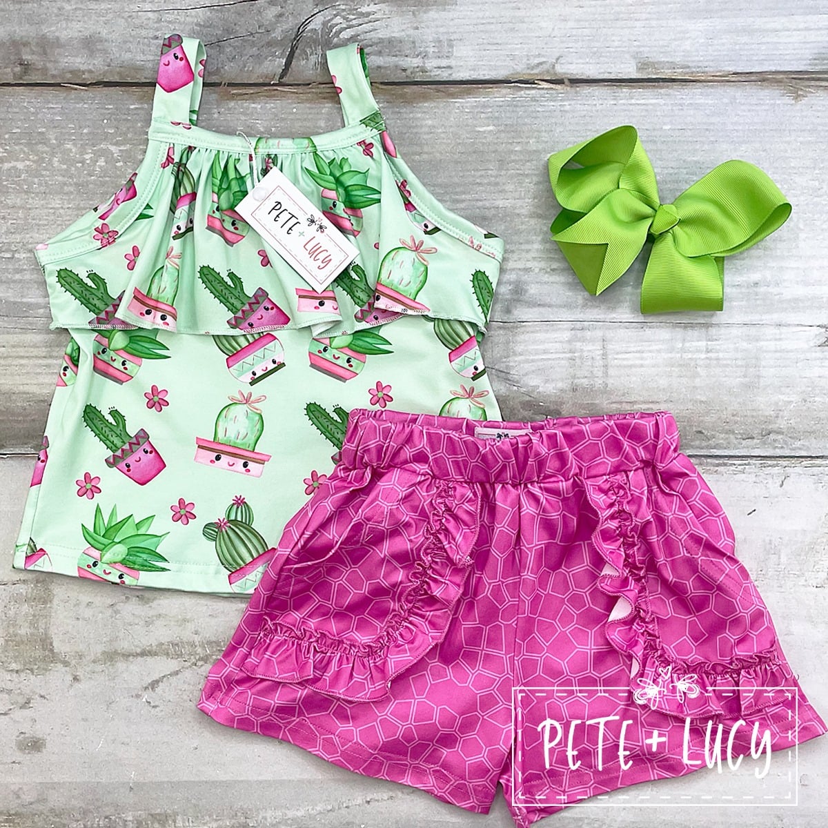 Succulents - 2 pc Short Set